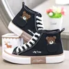 Slippers Bear Hightop Shoes Canvas Allmatch Sneakers Spring Casual and Comfortable 2023 Niche Women's 231123