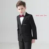 Costumes Enfants Bleu Marine Costume De Mariage Pour Garçons Anniversaire Pographie Robe Enfant Rouge Blazer École Performance Fête De Bal Vêtements Ensemble 230424