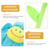 Decorative Flowers Plush 32cm Long Bendable Stems Assorted Colors Happy Smiles Sunflowers Gift For Boys And Grils