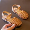 First Walkers Girl Sandals Hollow Out Vacation Gladiator Style Outdoor Children Flat Toddler Fashion Summer Soft Kid Shoes 230424