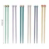 Chopsticks 1-9PCS Alloy Solid Color Unique Design Easy To Clean Disinfect Durable Catering Accessories Metal