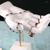 Sacchetti per gioielli Espositore Manichino in gesso Supporto per collana Bracciale Anello Orologio