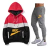 New Chegada Men's Autumn Winter Tracksuits Capuz e calça 2 peças