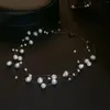 Choker Natural Pearl Necklace For Women Handmade Beaded Multi-layer Clavicle Short Chain Delicate Light Luxury Bridal Party Accessories