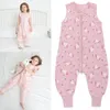 Sacos de dormir Bebê Meninos Meninas Algodão Sem Mangas Saco de Dormir com Pés Crianças Dos Desenhos Animados Onesie Pijama Wearable Cobertores Nascidos Pijamas Roupas 231124