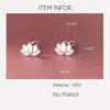 Stud Earrings La Monada 925 Sterling Silver Hollow Lotus Flower For Women Girls Student Nut Screw