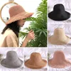 Brede rand hoeden emmer hoeden opvouwbare brede zomers zon hoed voor vrouwen strand UV BESCHERMING STRAGE HAT TRAAD CAP VRAAG VRAME PANAMA CAP EMMERKET HAT 230424