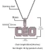 Men Women Letters Jewelry Fashion Gold Plated Bling Colorful CZ Baguatte Letters Pendant Necklace with 3mm 24inch Rope Chain