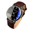 Montres-bracelets de haute qualité montre pour hommes décontracté ceinture en cuir Quartz pour la mode luxe homme affaires Reloj Hombre