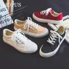 Slipperskor Summer Canvas Fashion Casual Breattable White Sneakers Bekväma lägenheter för kvinnor Koreansk stil 231123