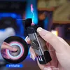 Tändare Ny LED -fidget spinnare personlig lykta elektrisk tändare USB -laddningsbar dubbla båge födelsedagspresent trendig artikel