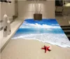 Bakgrunder 3D Floor Ocean Beach Självhäftande PVC Vattentät hemdekoration