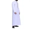 Etniska kläder män muslimska islamiska abaya jubba thobes pakistan marockansk kaftan tryck vita långa kläder saudi arab homme eid bönklänning