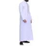 Roupas étnicas homens muçulmanos islâmicos abaya jubba thobes paquistão marroquino kaftan impressão branca lúpios longos vestes longas