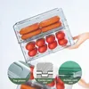 Bottiglie di stoccaggio Organizzatore per frigorifero Cassetto Organizzazione di bevande alimentari per cucina Contenitore per frutta e verdura Dispenser per contenitori impilabili