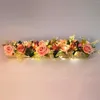 Vazen L Acryl Bloemvaas Duidelijke rechthoekige bloemen Decoratief 12inch Lange langwerpige rechthoekige middelpunt met licht