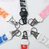 Offs Jelly Offswhite Letter Printing Electroplated Original Backpack w Pendant for Men and Women Keychain in Stock MW9Z TOTOWH1C