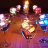 Декор для вечеринки, светодиодный датчик воды, сверкающие кубики льда, светящийся ночник, праздничный бар, свадебные светящиеся кубики, украшение для вечеринки