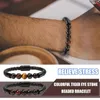 Bracelets à maillons en hématite magnétique pour hommes et femmes, perles en pierre d'oeil de tigre, soins de santé, aimant, aide à la perte de poids, juif K6D7