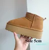 Australia platform women winter suede snow boots sheepskin ladies ug designer fashion wool warm slip-on slippers shoes