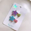 Haaraccessoires Schattig meisje Eenvoudige pinnen Gekleurde stip Pentagram Snoep Sterren Clips voor kindermode