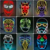 Party Masks Glowing Cosplay Mask Cartoon Characters Scary Monsters Ferocious Animals Luminous LED Neon For Halloween Carnival 231124