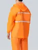 Tenue d'ouvrier de l'assainissement, ensemble imperméable réfléchissant et pantalon de pluie, tenue imperméable épaisse de protection contre l'incendie