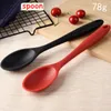 Spoons Home Use Large Silicone Long Handle Spoon High Grade Mixing Ladle Cooking Kitchen Soup Tableware Dining & Bar