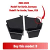 Uppdatera den nya bilstamens lagringsbox för Tesla Model Y 2018-23 Hollow Cover Organizer Flocking Mat Partition Board Stowing Tidying