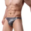 Uomo S Slip sexy PU Intimo in ecopelle Vita bassa Wetlook T Back Mutande Bugle Pouch Perizoma U Convesso Bikini Tanga