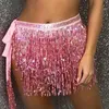 Saias Mulheres Boho Fringe Sexy Tassel Tassel Belly Dance Hip Sconst Rave Wrap Belt Performance Custume 230424