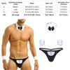 Conjunto sexy XXL Hombres Uniforme erótico Doctor Enfermera Traje de juego de rol sexy Trajes Calzoncillos con cuello y puño de cruz roja Conjunto Sissy Crossdresser 231123