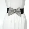 Riemen klassieke rok jas jas casual brede elastische riem dames sperma banden taille band rhinestone bowknot tailleband