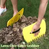 New Leaf Grabbers Comfortable Yard Leaf Rake Serrated Collection Cleaning Tool Multifunctional Portable Lawn Shrubs Hand Large Rake