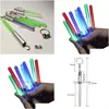 LED lampe de poche bâton porte-clés mini torche en aluminium porte-clés porte-clés durable stylo lumineux baguette magique sabre laser lumière 6 goutte Dhzlv