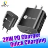 20W PD Fast Charger USB C Quick Charging Adapter Type-C Wall Chargers for iPhone 15 14 13 12 11 izeso
