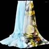 Scarves Women Pure Silk Scarf Luxury 2023 Shawls And Wraps For Ladies Large Size Print Hangzhou Wrap Natural Real