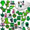 Hot 1Pcs Unkraut Schuh Zubehör PVC Dinosaurier Grüne Blätter Sandalen Dekoration Für Mode Croces Charms Jibz Kinder Party Weihnachten geschenke