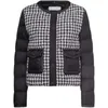 2024 Nya Houndstooth Women Down Jacket Winter Fashion Deisgner Puffer Jacket Arm Badge Down Jackets Wome Coat Storlek 1--4