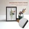 Cadres Cadre en verre Stockage Po DIY Papillons Ornement Porte-échantillon anti-poussière Petites vitrines Amoureux des fleurs en bois