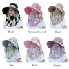 Cappelli a tesa larga Donna Protezione UV traspirante Collo Viso Berretto da pescatore Parasole Cappello da pescatore Parasole da lavoro