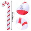 Décorations de Noël 90 cm Gonflable De Noël Candy Cane Stick Ballons En Plein Air Candy Canes Décor pour Noël Décoration Fournitures Navidad 231124