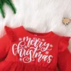 女の子のドレスドレスクリスマスの女の赤ちゃんドレス15歳の「メリークリスマス」プリントコスプレコスチューム幼児231124