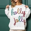 Vestes pour femmes Automne Hiver Vêtements Mode Casual JOLLY Lettre Sweat-shirt de Noël Femme Lâche Manches longues Pull Tops Sweats à capuche 231124