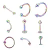 Other 9Pcs/Set Body Jewelry Stainless Steel Bell Button Rings Navel Nipple Tongue Ring Eyebrow Lip Piercing Sets Drop Delivery Jewelry Dhb9U