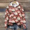 Men's Hoodies Fashion Cartoon Santa Claus Women's Hoodie Winter Oversized Hooded Sweatshirt Christmas Clothing For Ladies Harajuku 3D Print