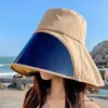 Chapeaux à large bord Chapeaux de seau Femmes Casquettes de soleil Chapeau de seau réversible pliable Protection UV Casquette de plage d'été à large bord UPF50 Chapeaux de protection solaire 230424