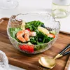 Borden Salatiekom Glas Glas Fruit Decoratie Noedel Transparante rijstvaartuigen voor keuken