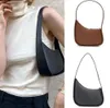 The Row Half Moon Bag In Smooth Leather Women Designer With Flat Shoulder Strap And Curved Zipper Suded Lining Underarm Bags Purse