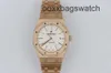 Swiss Luxury Watches Royal Oak Offshore Wristwatch Ademar Pigue Watch 15400or.oo.1220or.02 White Dial 18k Rose Gold Armband WN-Vyoc